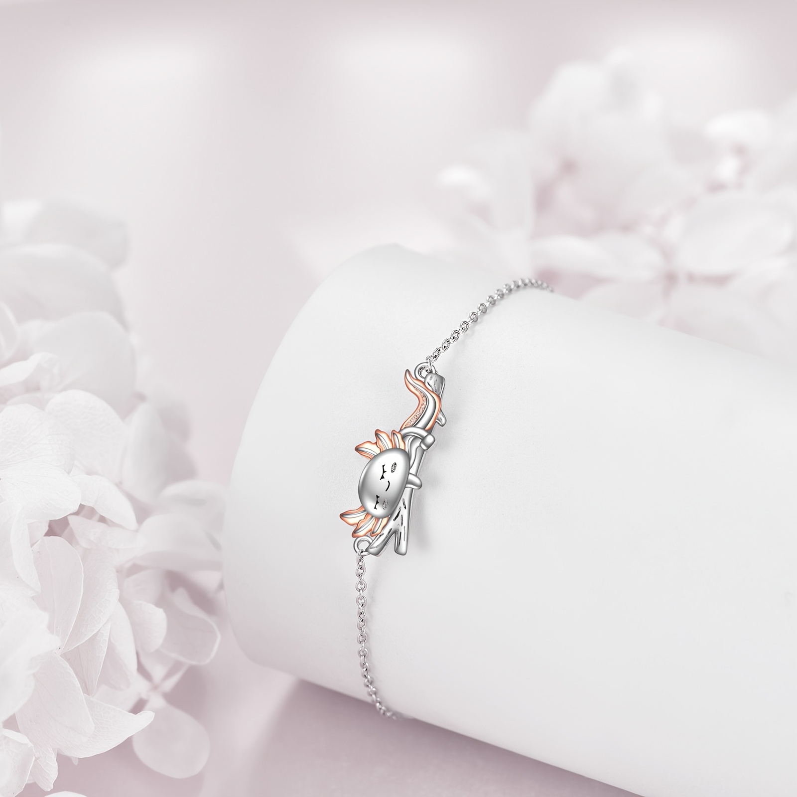 Sterling Silver Axolotl Bracelet for Women
